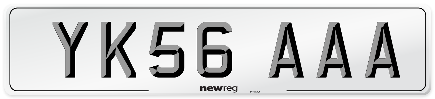 YK56 AAA Number Plate from New Reg